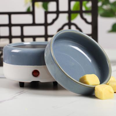 China Home Japanese Handmade Table Decoration China Incense Ceramic Electric Fragrance Scented Melts Wax Burner Candle Warmer for sale