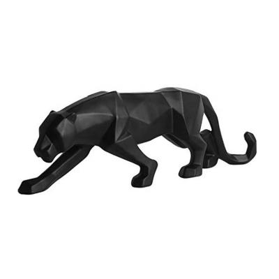 China Wholesale Modern Abstract Home Decoration Wildlife Resin Leopard Geometric Animal Statues From Europe for sale