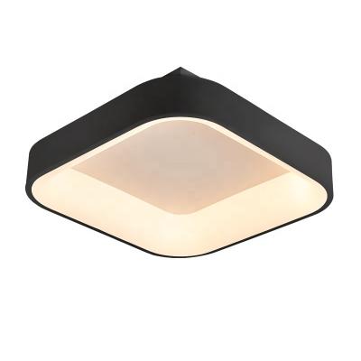 China Surface mounted lamp wholesale luxury black nordic living room hotel restaurant bedroom modern square led ceiling lights for sale