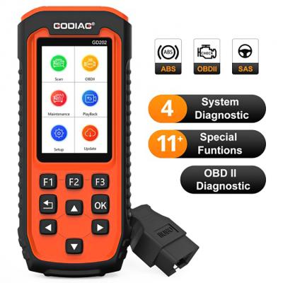 China G-ODIAG GD202 Engine ABS SRS Transmission 4 System Small Size Scan Tool With 11 Special Functions for sale