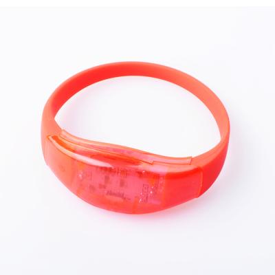 China Party Event Supplies Silicone Sound Activated Flashing Led Wristband Custom Logo for sale