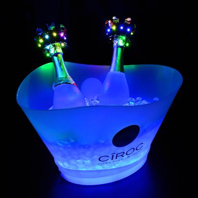 China Viable Wholesale Plastic Refillable Led Ice Bucket From China for sale