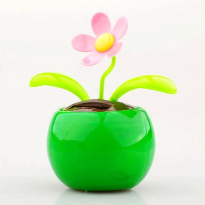 China ABS good quality fashion style solar led flower pot light for sale