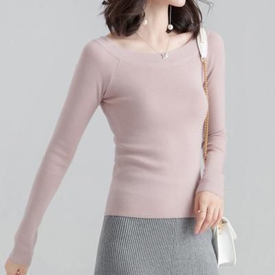 China P21B394ZL Anti-Shrink Knit Cashmere Sweater Customize Loose Women Sweater Casual Wool Pullover Sweater for sale