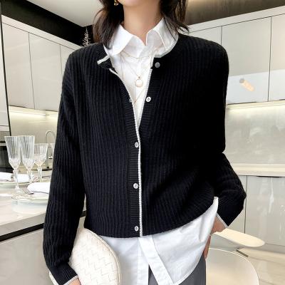 China Anti-wrinkle P21B322ZL 2021 Customize Knitted Casual Women Sweater Wool Cashmere Cardigan Sweater for sale