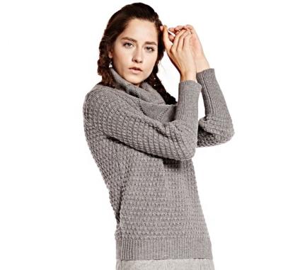 China H14070257 Anti-wrinkle winter popular fashion casual thick tortoise neck knitted lady pullover with long sleeve 100% cashmere sweater for sale