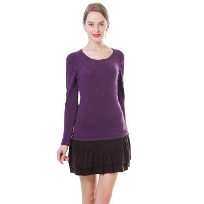 China OEM P20YF8158 luxury anti-shrink custom sweater knitted crew neck long sleeve cashmere sweater for sale