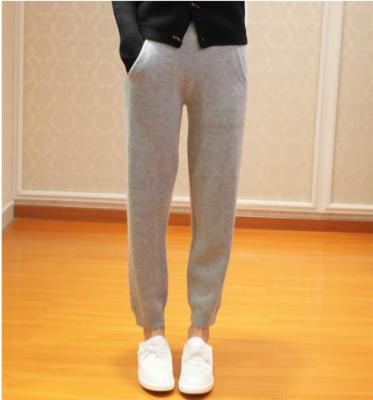 China 100% Wool Antistatic Fashion Cashmere Custom Long Yoga Woman Knit Soft Panty Pants for sale