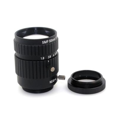 China 5MP 50mm Fixed Focus CS, C Mount for CCTV Camera Lens for cctv Industrial Microscope Camera for sale