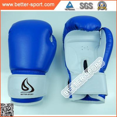 China Red Blue White Color Leather Boxing Gloves PU Leather Material for sale