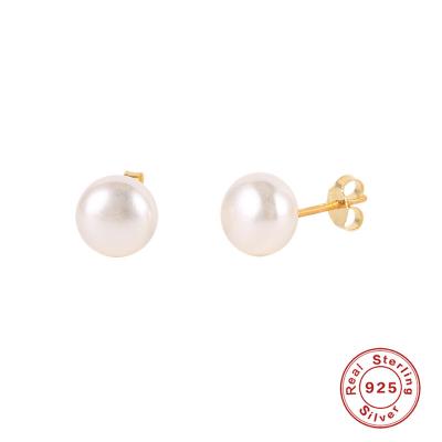 China FASHIONABLE Elegant baroque pearl earrings in pure S925 silver for women for sale