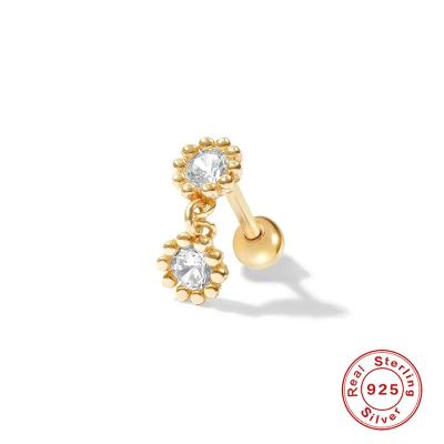 China FASHION Fine Jewelry Earrings, S925 Sterling Silver Diamond-Studded Ear Crawlers Piercing Earrings, Fashionable and Soft for sale