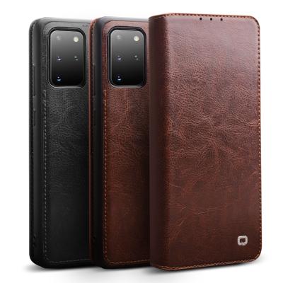 China QIALINO China Ultra Thin Famous Brand Wallet Luxury Leather Case For Samsung Galaxy S20 Plus Ultra for sale