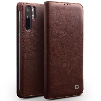 China 2019 QIALINO Ultra Thin New Leather Flip Wallet Cover Case For Huawei P30 pro for sale