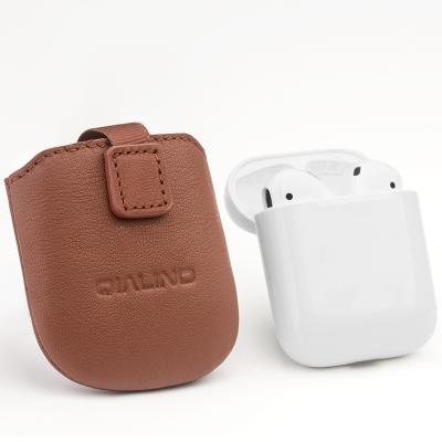 China 2018 QIALINO ultra slim newcomer released nappa leather sleeve case for airpods for sale