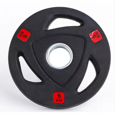 China Rubber gecoate gewichtsplaat set van 2 voor fitness- en oefenapparatuur Te koop