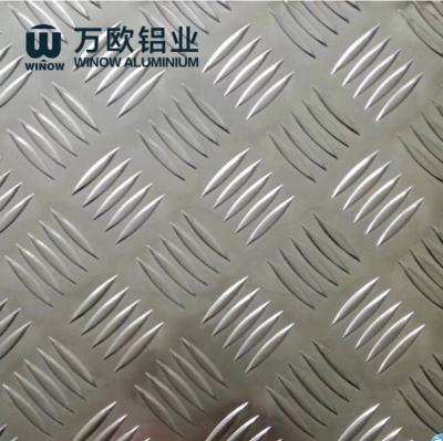 China 3003 Aluminum Checkered Plate Stair Treads And 5 Bars Aluminium Tread Plate for sale