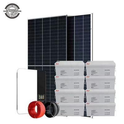 China GUDE 10KW 20kw Shenzhen Solar Power 6000W Solar Panel Kit 6KW 8KW Home Generator 20 KW Home Solar Power Systems for sale