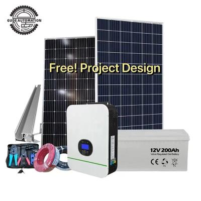 China home 1kw 3kw 5kw 8kw 10kw 15kw 20kw 30kw 50kw off grid solar power system solar panel kit 5000w for home solar system price 5000w for sale