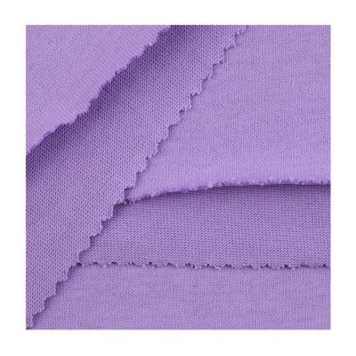 China Hot Sale Shrink-Resistant 250gsm Combed Cotton Plain Brushed Jersey Fabric Knitted Jersey Fabric For T-shirt Plain Jersey Knitting Fabric for sale