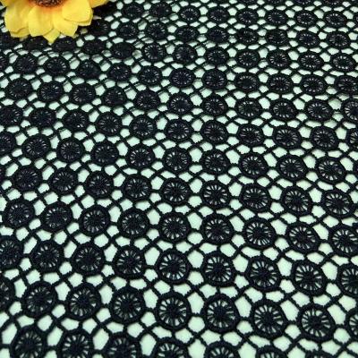 China China manufacture water soluble milk silk yarns guipure crochet lace fabric for women dress trim crochet embroidery lace for dress for sale