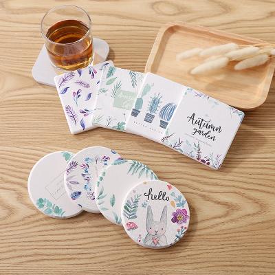 China Cute Decorative Stone Diatomite Cup Coaster Custom Viable For Kitchen for sale