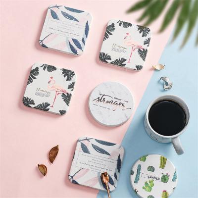 China Viable Quick Dry Diatomaceous Earth Cup Mat Diatomite Coaster for sale