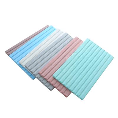 China New Fashion Sustainable Home Natural Diatomite Water Absorbing Rectangle Dish Draining Mat for sale