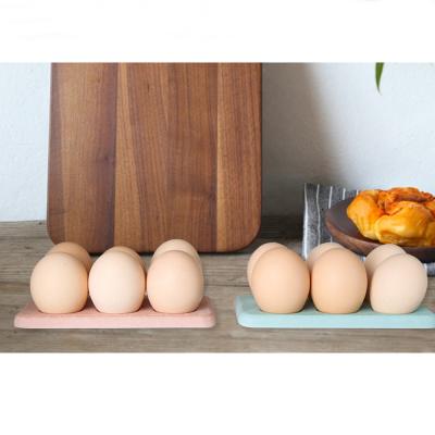 China New Eco-Friendly Viable 6 PCS Diatomite Egg Holder For Fridge for sale