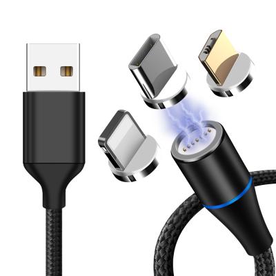 China Mobile Phone 3A Round 7 Pin Fast Charging Current Magnetic Data Cable 3 In 1 Magnetic Multifunctional Data Cabl for sale