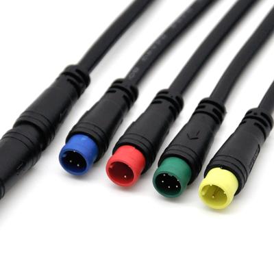 China Electric Bike Male To Female Power Cable M8 2 Pin 3 Pin 4 Pin Waterproof Wire To Wire Connector for sale