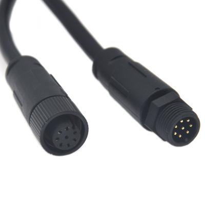 China Outdoor Led Lighting IP67 IP68 Waterproof Circular Female Male M8 M12 2 3 4 5 6 8 Pin Cable Connector for sale