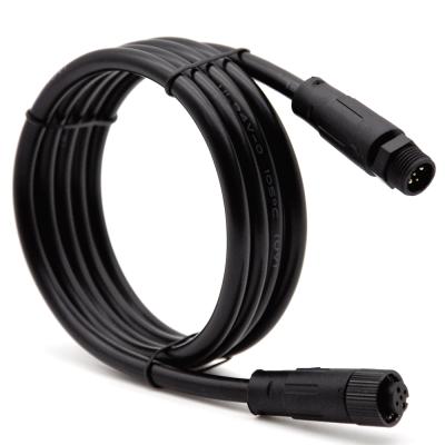 China Outdoor Led Lighting 2 Pin Electrical Wire Waterproof M12 Cable Connector With Dust Cover for sale