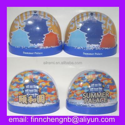 China China CYMK Full Color Printed Custom Plastic Snow Globe Decoration, Christmas Decoration Plastic Snow Globe, Acrylic Snow Globe Frame for sale