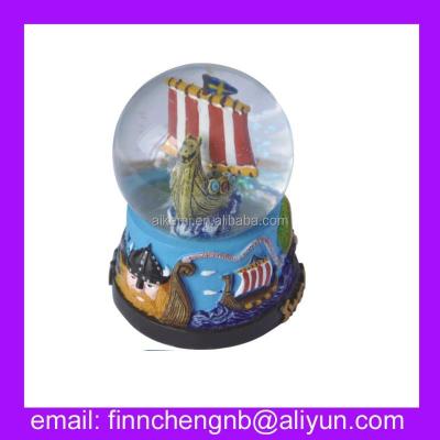 China Europe Folk Art Resin Europe Snow Globe, Nautical Memorial Souvenirs Snow Globes, Handwork Resin Craft Home Decoration Globe for sale