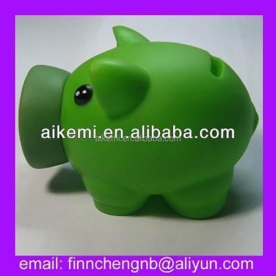 China High Quality Custom Made Eco-friendly PVC Piggy Bank, Personalized Plastic Piggy Bank, Piggy Shape Plastic Coin Money Box for sale