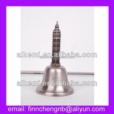 China USA Big Ben custom design souvenir metal bronze hand bells, promotion gift metal cast brass hand bells, small metal zinc alloy hand bells for sale