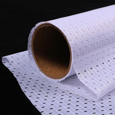 China Popular Waterproof Flag Fabric Textile Dye Sublimation Perforated Fabrics Printed Mesh Flag Banner Fabric for sale