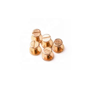 China Wholesale Brass Plating Screw Backing Brass Rivet For Leather Bag Binding for sale