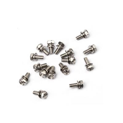 China Nickel Plated Hex Pan 410 Stainless Steel Combination Screw for sale