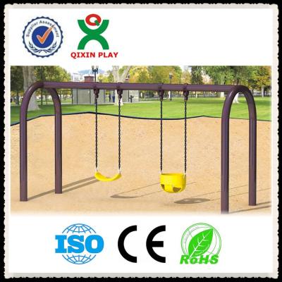 China kids metal park swing set,Kids Outdoor playground plastic garden swing in playground for sale