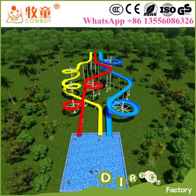 China Guangdong Cowboy open closed fiberglass water park slides for sale for sale