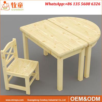 China Childcare wooden table and chairs preschool classroom furniture suppliers in China for sale