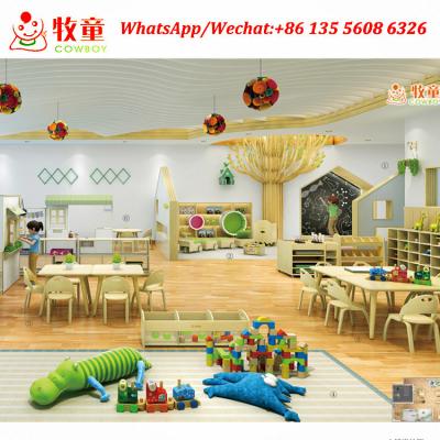 China Children wood table and chairs Wooden Montessori School Furniture factory in China for sale