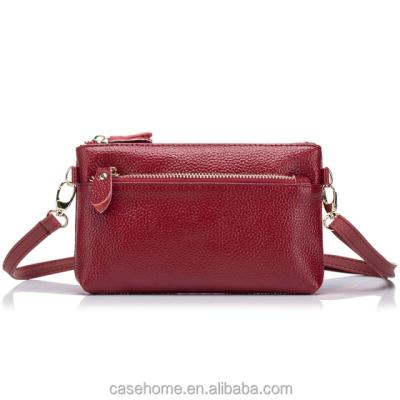 China Fashion OEM Genuine Leather Shoulder Small Size Female Crooked One Shoulder Bag for sale