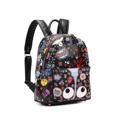 China High Quality EYE THEME Graffiti Bag Backpack Fashion Luxury Trend With Crystal Backpack for sale