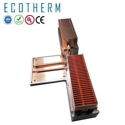 China Led Light Cooler Aluminum Profile LED Heatsink With Welding Heat Pipe for sale