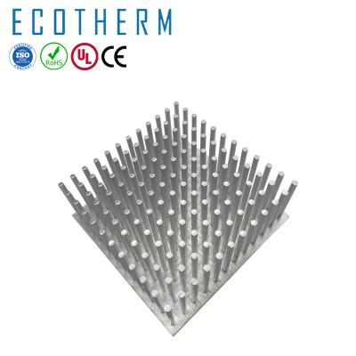 China Heatsink Ecotherm Square Shapes Cold Forge Aluminum Led Pin Fin Heatsink for sale