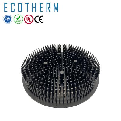 China Ecotherm Aluminum Alloy Customized Cold Forged Aluminum Led Cob Pin Fin Heatsink for sale