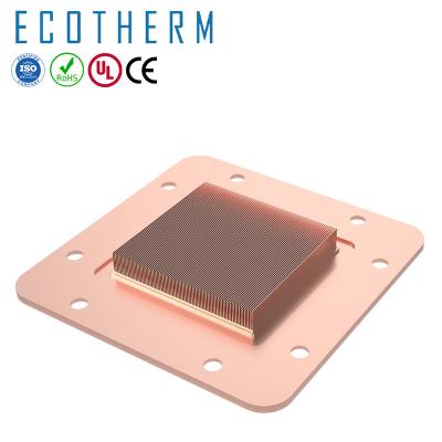 China Heatsink Ecotherm Server Custom Design Manufacturer Skiving Copper Heatsink for sale